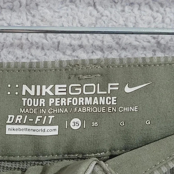 Nike Golf Tour Performance Mens Dri-Fit Striped Shorts Size 35 Gray  10CT - Picture 4 of 6